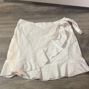 Elegant White Wrap Skirt